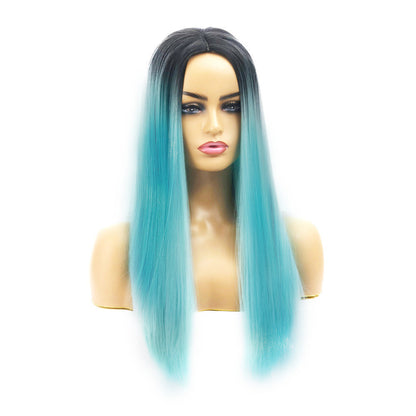 Women's Chemical Fiber Hair Wigs For Long Straight Dyed Hair