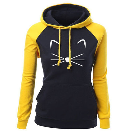 Cute Cat Woman Hoodies Sweater