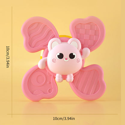 Baby Bath Spinning Top Toy Safe Interesting Baby Bath Toys Animal Hand Spinner Toys With Suction Cups Spin Toy