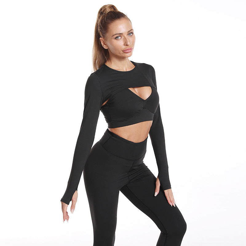 New Yoga Clothes Women's Tops Nude Butt Lift Pants Fitness Suits