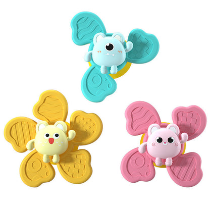 Baby Bath Spinning Top Toy Safe Interesting Baby Bath Toys Animal Hand Spinner Toys With Suction Cups Spin Toy